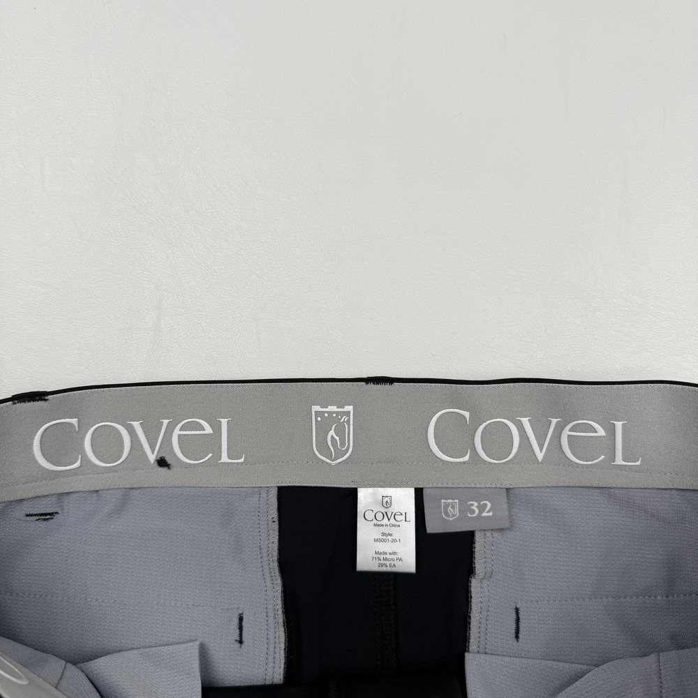 Covel Shorts Mens 32 Black Performance Stretch Golf MS001-20-1 Casual Summer - Picture 2 of 9